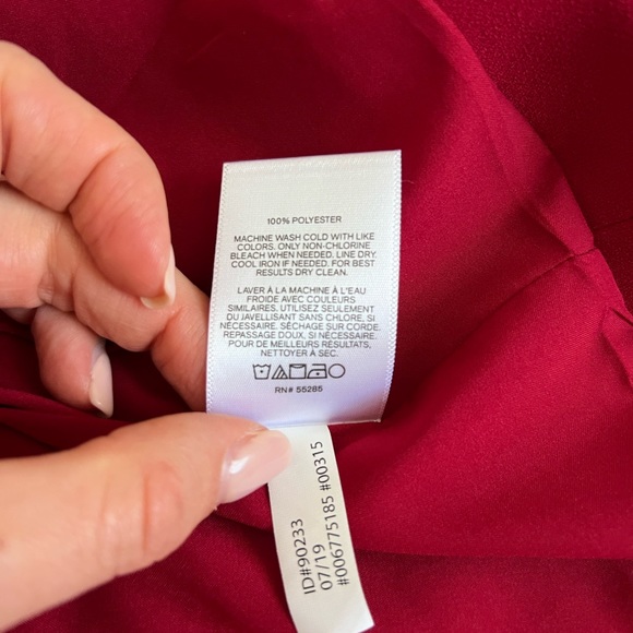 Express Paperbag Highrise Ankle Pants (4R) and Blazer (Small) Set Red - Picture 9 of 16